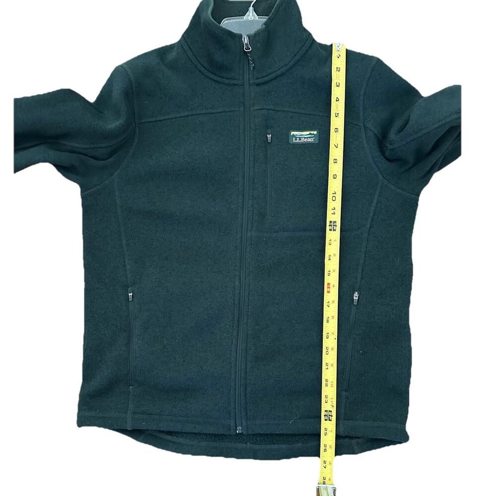 LL Bean Mens Medium Reg Sweater Full Zip Jacket Forest Green - Picture 5 of 8